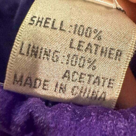 Vintage 90s Etosha Purple Suede Leather Midi Skirt - Picture 6 of 6